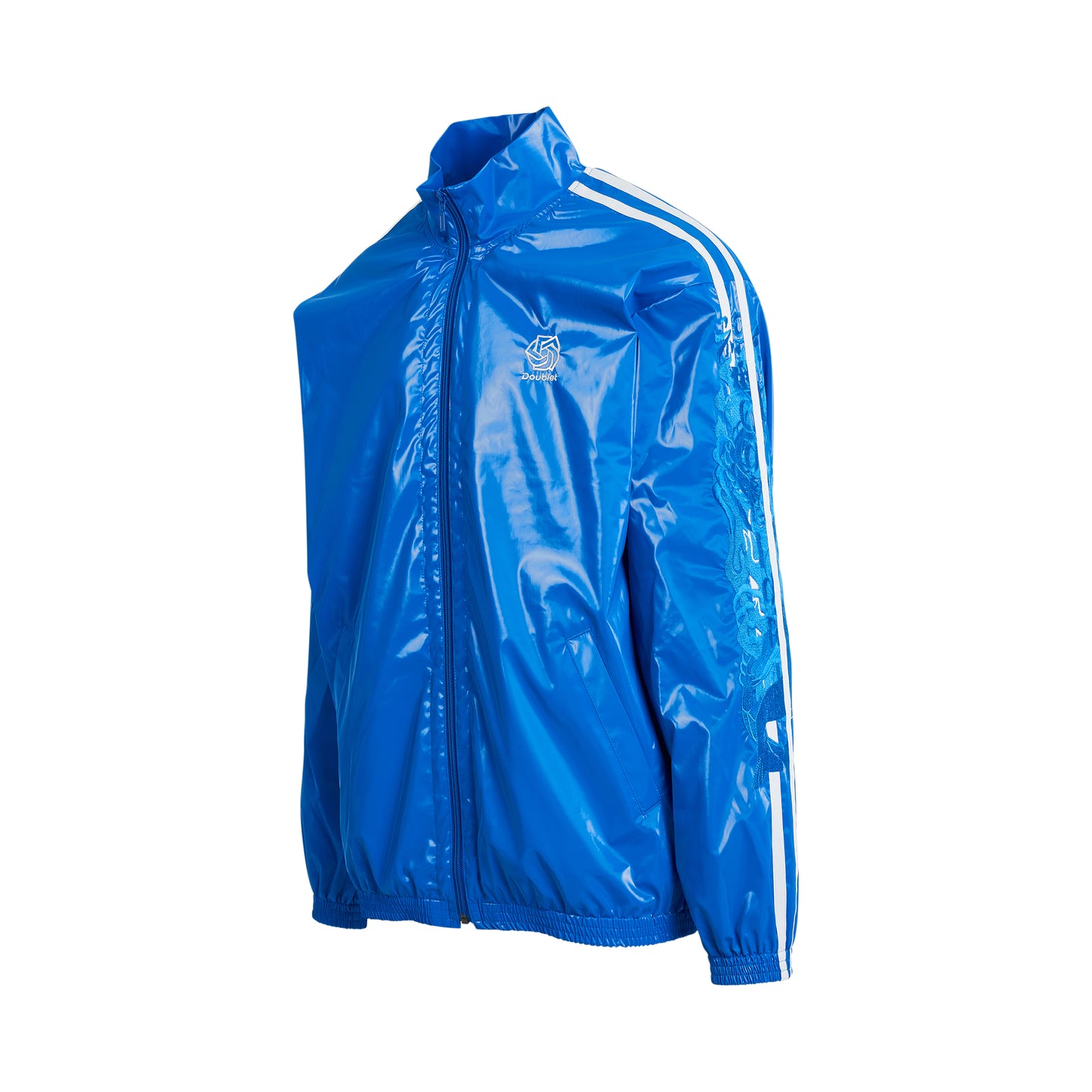 Laminate Track Jacket in Blue
