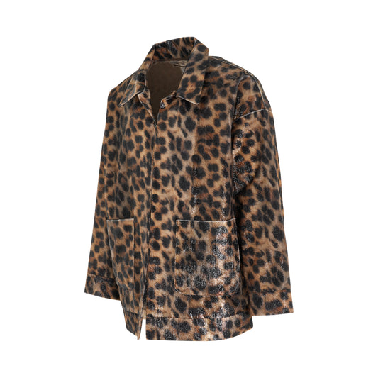 Summer Fur Hand-Painted Jacket in Leopard