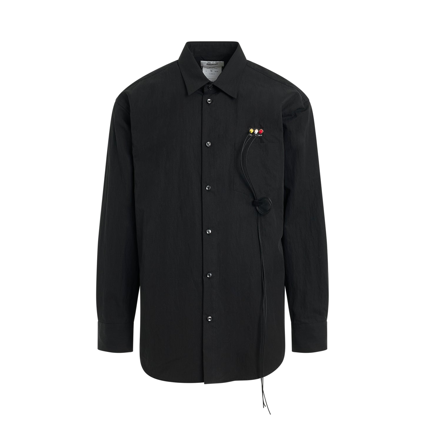 RCA Cable Embroidery Shirt in Black