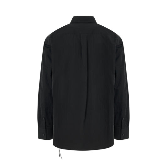 RCA Cable Embroidery Shirt in Black