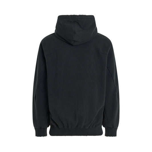 D.B. Logo Embroidery Hoodie in Black