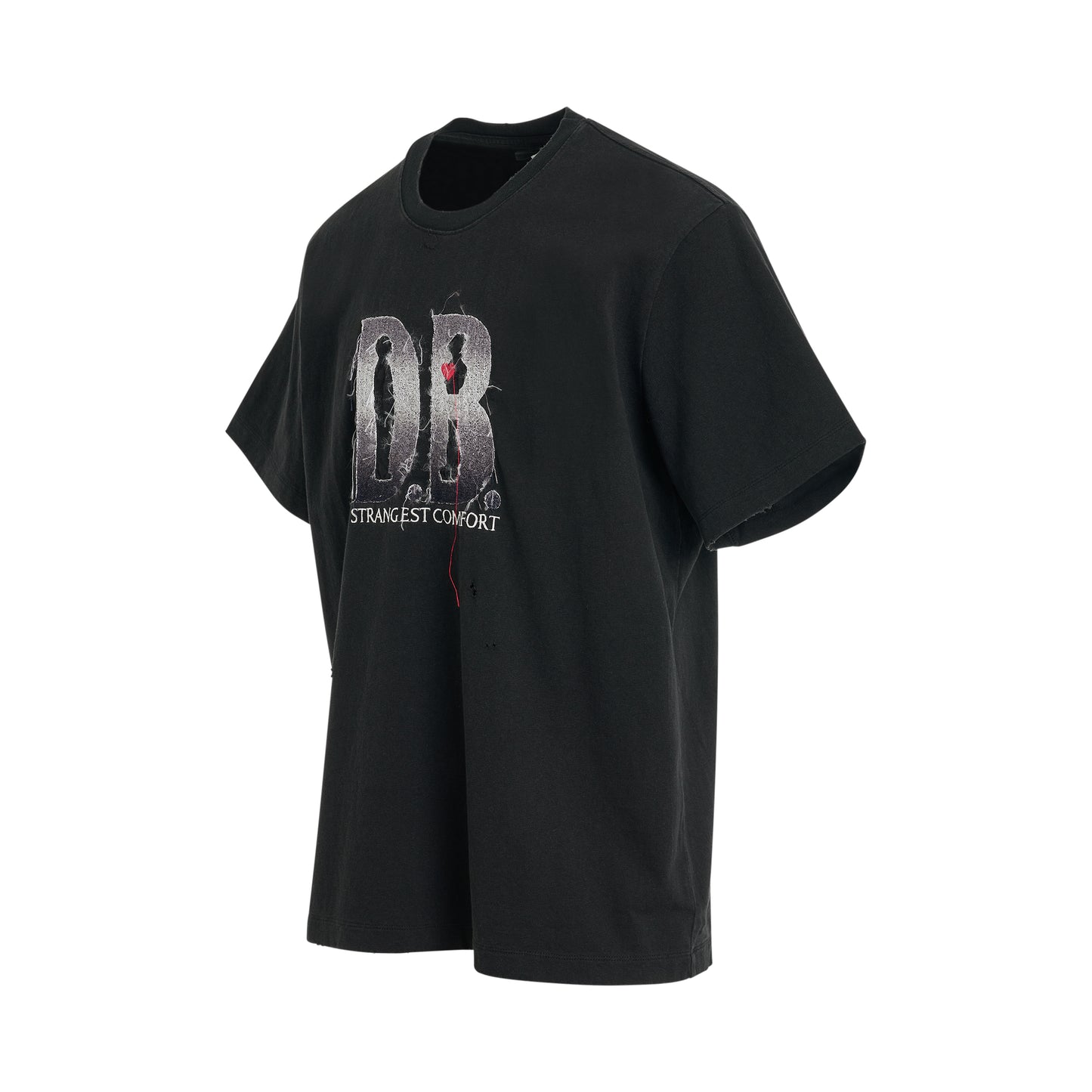 D.B. Logo Embroidery T-Shirt in Black