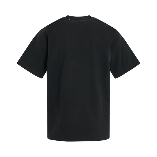 D.B. Logo Embroidery T-Shirt in Black