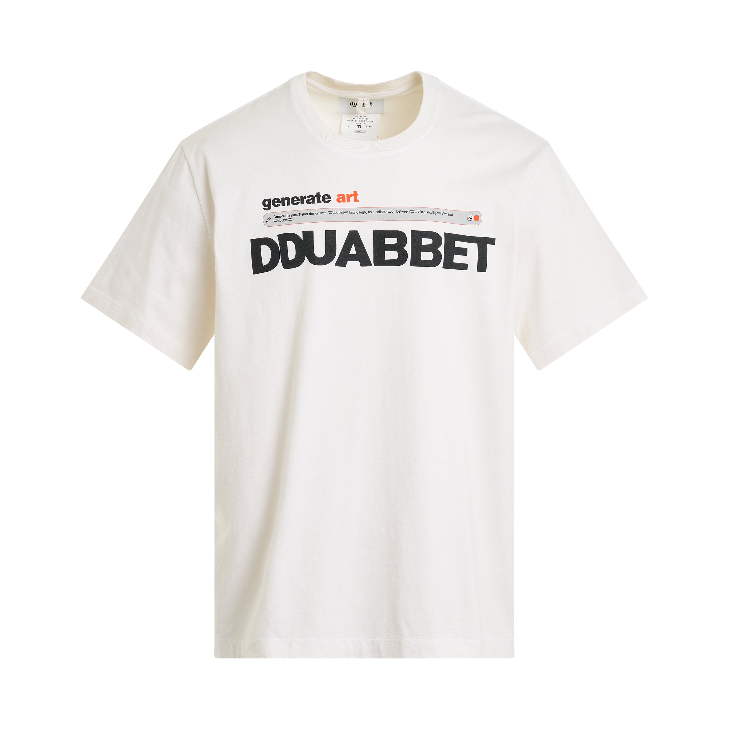 AI-Generated "Doublet" Logo T-Shirt in White