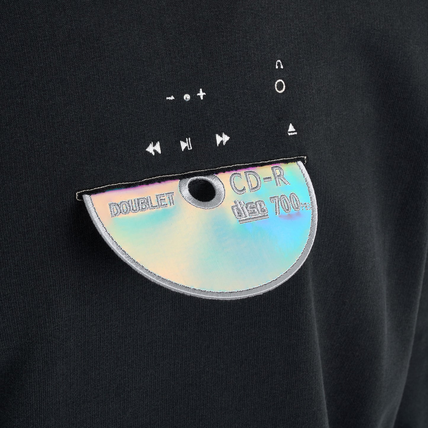 CD-R Embroidery Hoodie in Black