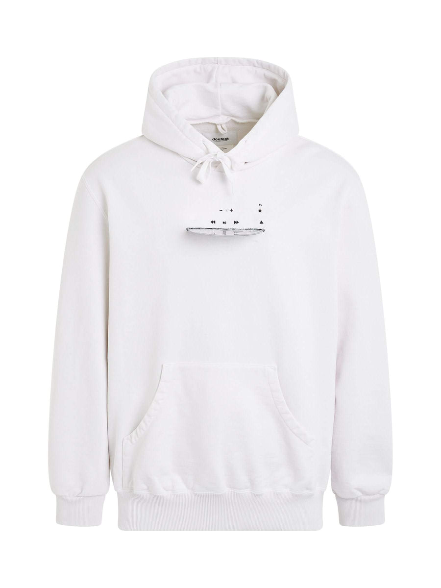 CD-R Embroidery Hoodie in White