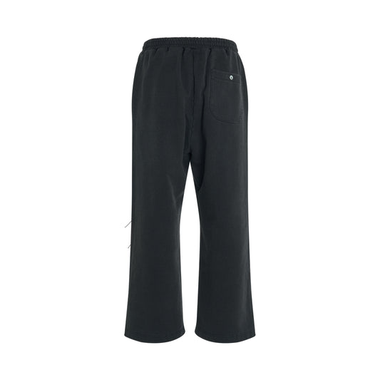 RCA Cable Embroidery Sweatpants in Black