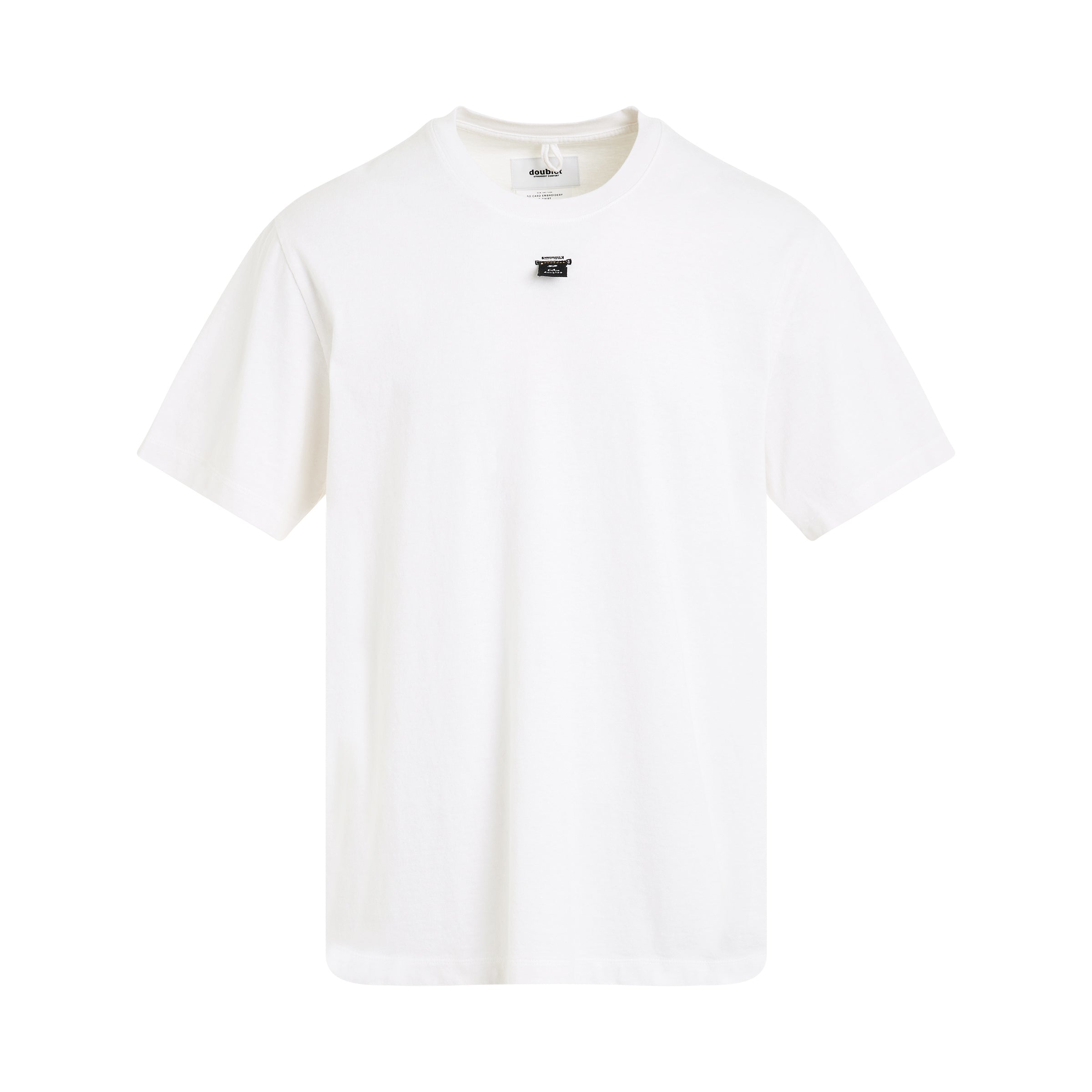 SD Card Embroidery T-Shirt in White