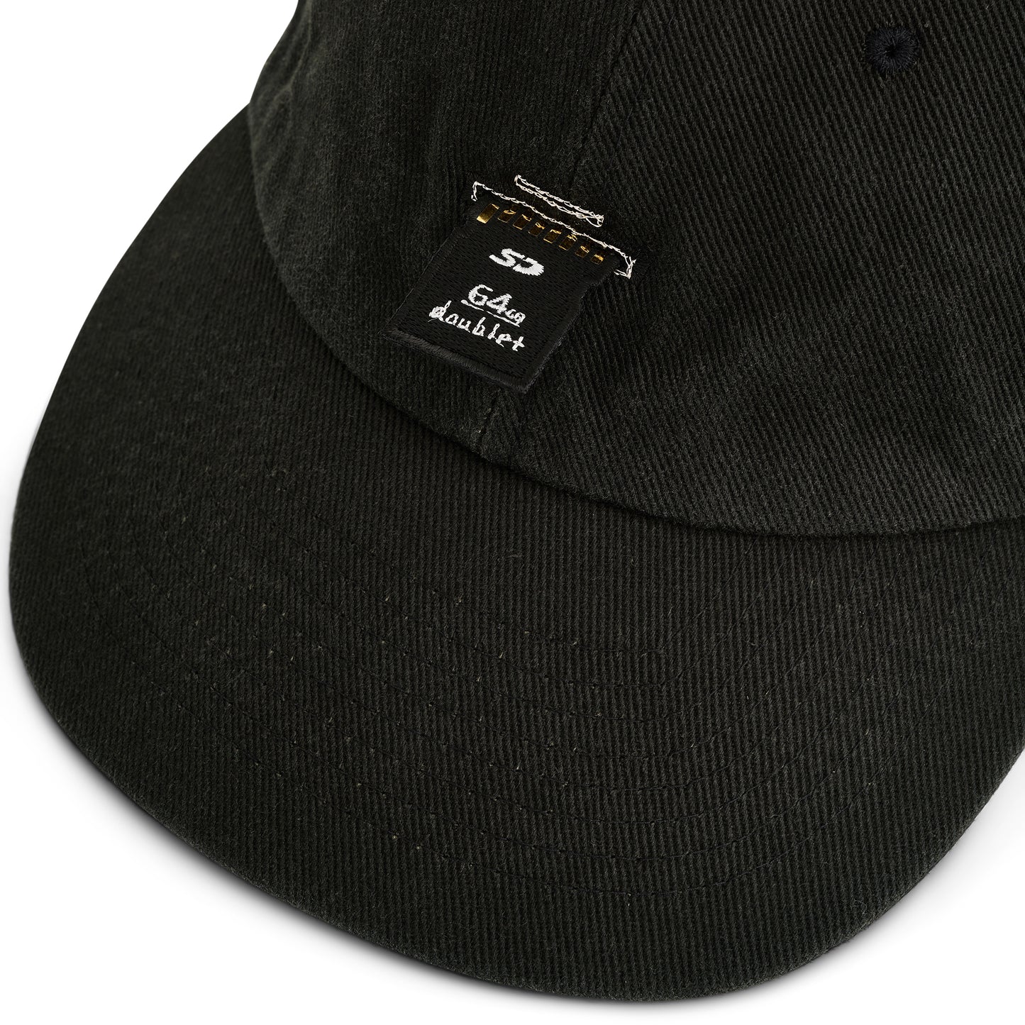 SD Card Embroidery Cap in Black