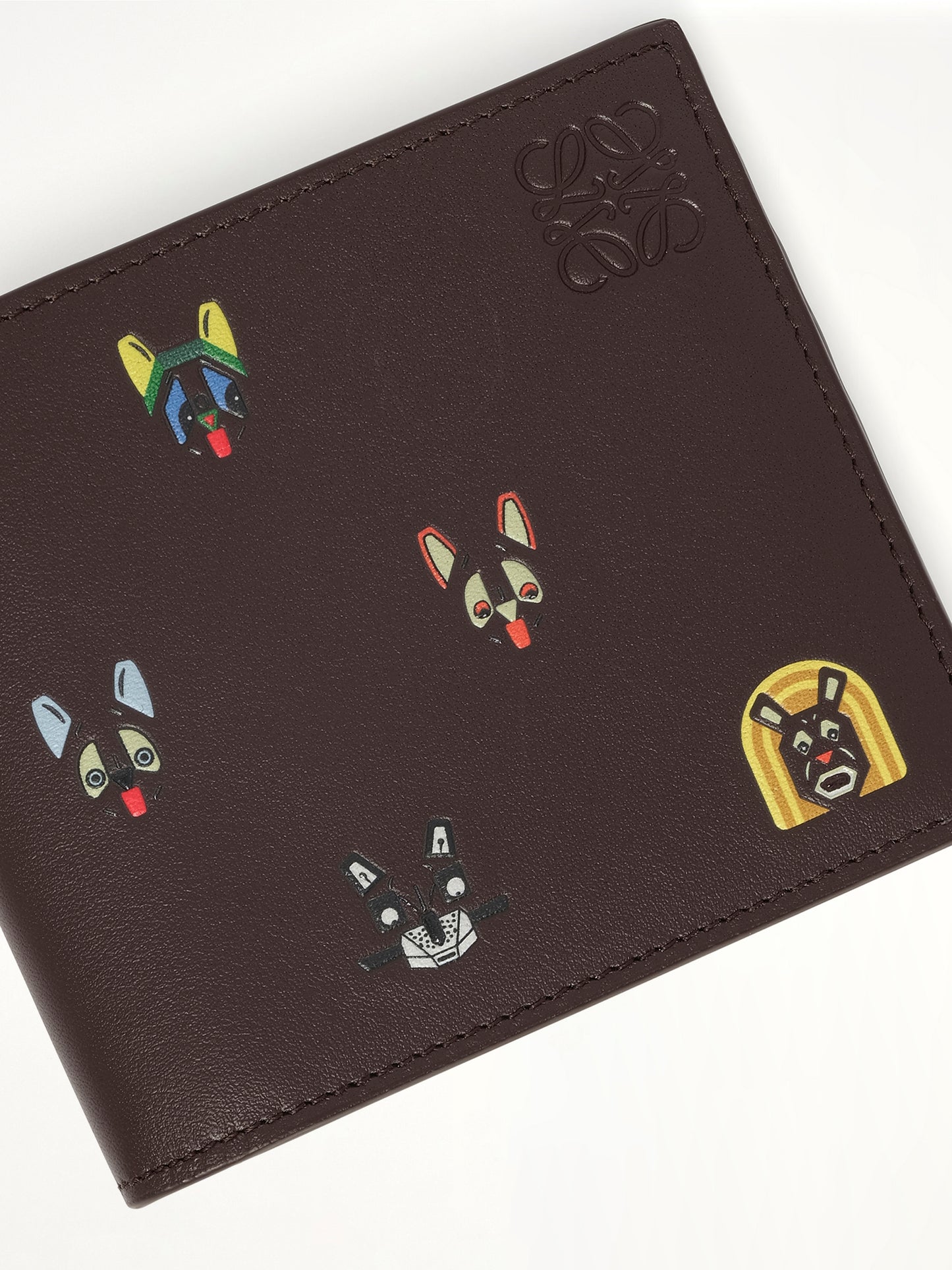 Bifold Wallet Allover Cats in Brown