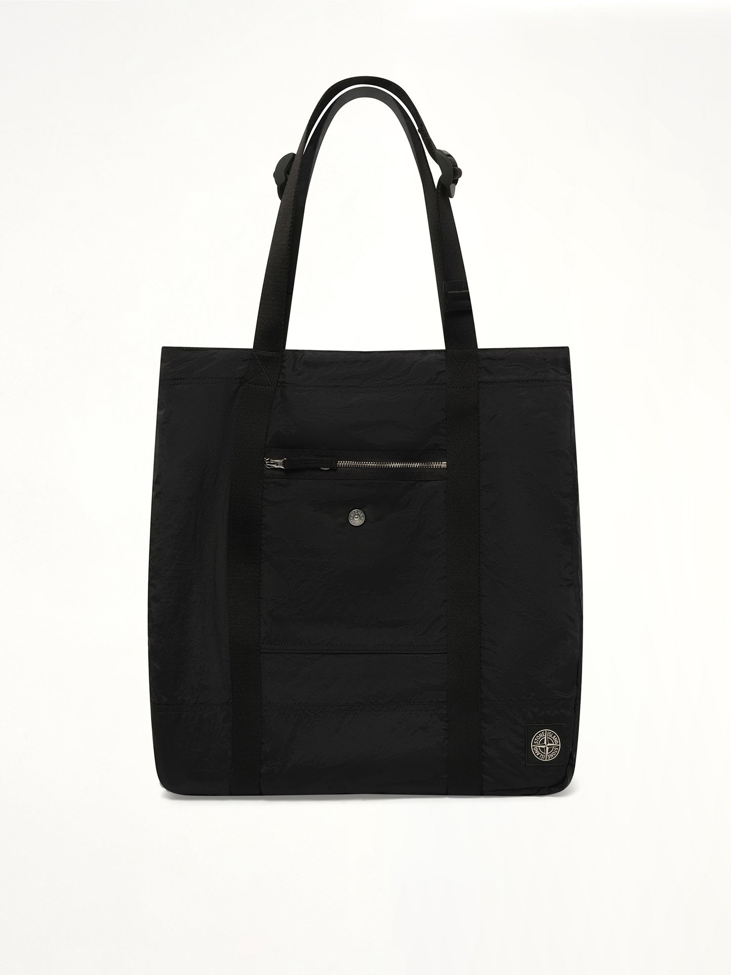 920001 Coated Nylon Tote Bag in Black