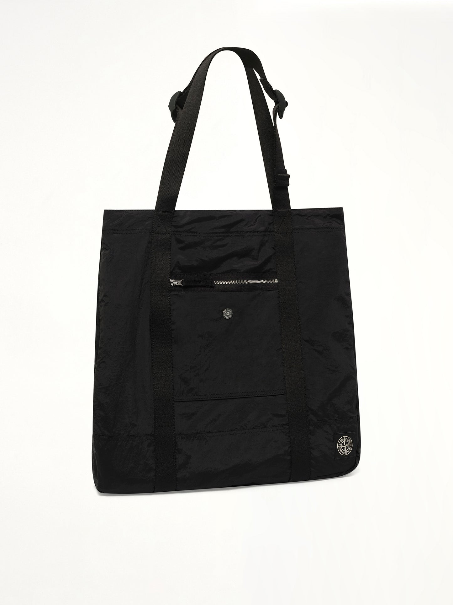 920001 Coated Nylon Tote Bag in Black