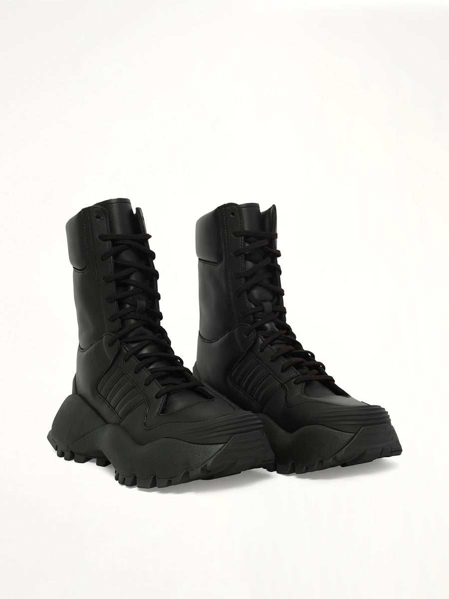 Adidas X Chavarria Forum Boot Mid in Black Front View | WILLY CHAVARRIA