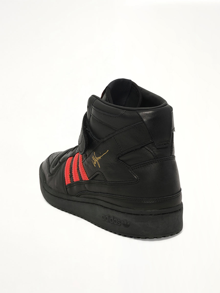 Adidas X Chavarria Forum High in Black/Red Back View | WILLY CHAVARRIA