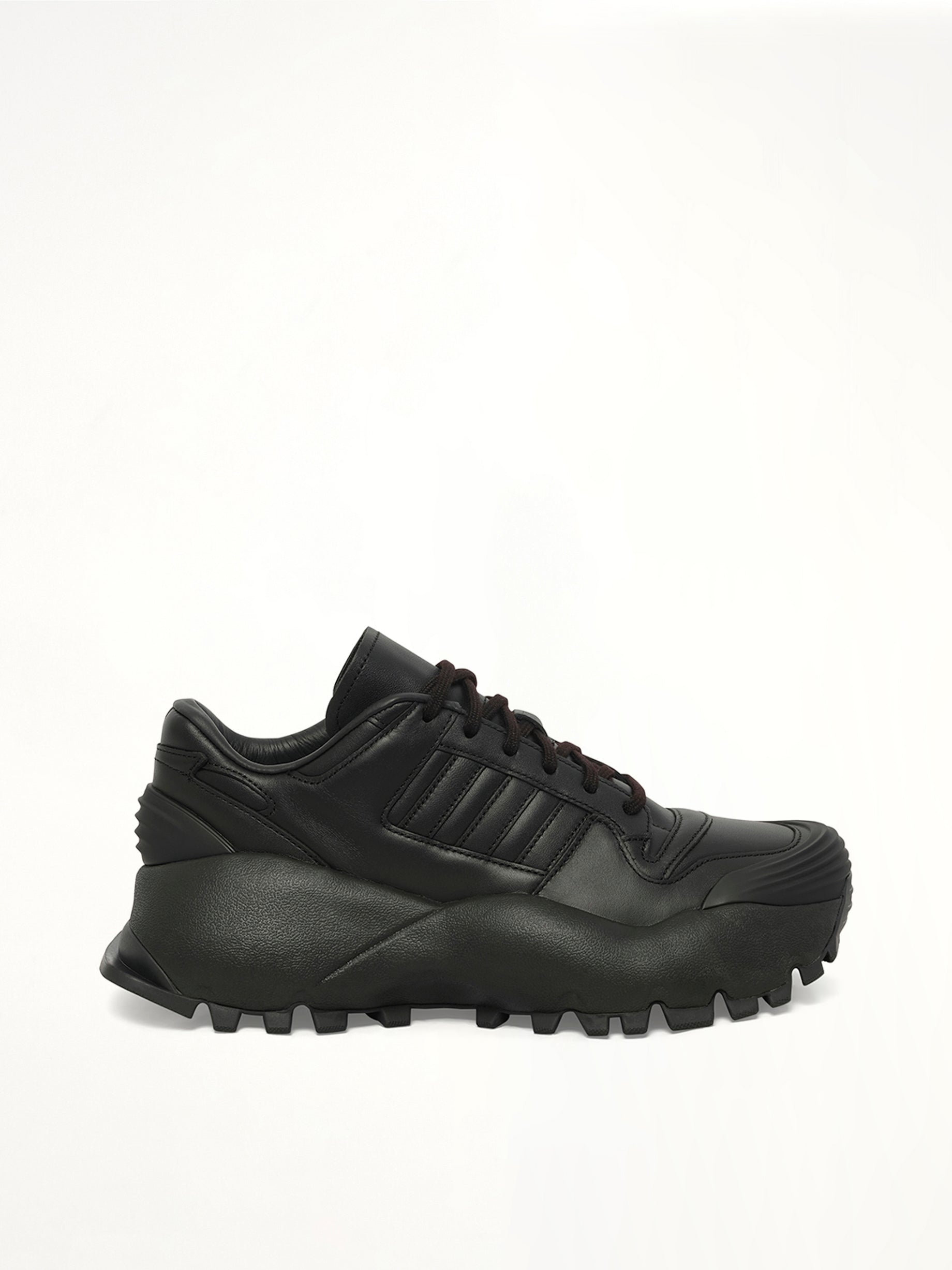 Adidas x Chavarria Forum Combat Sneaker in Black Side View | WILLY CHAVARRIA