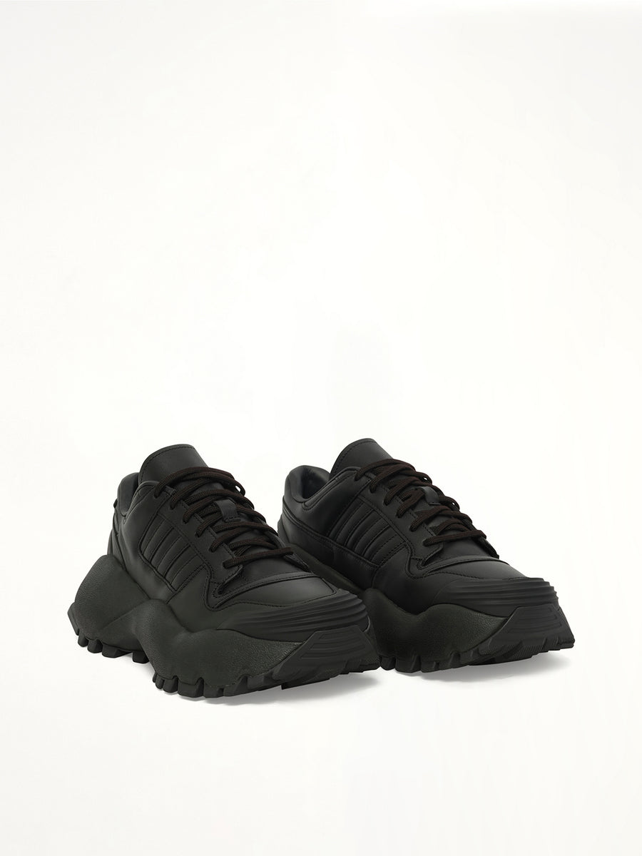 Adidas x Chavarria Forum Combat Sneaker in Black Front View | WILLY CHAVARRIA