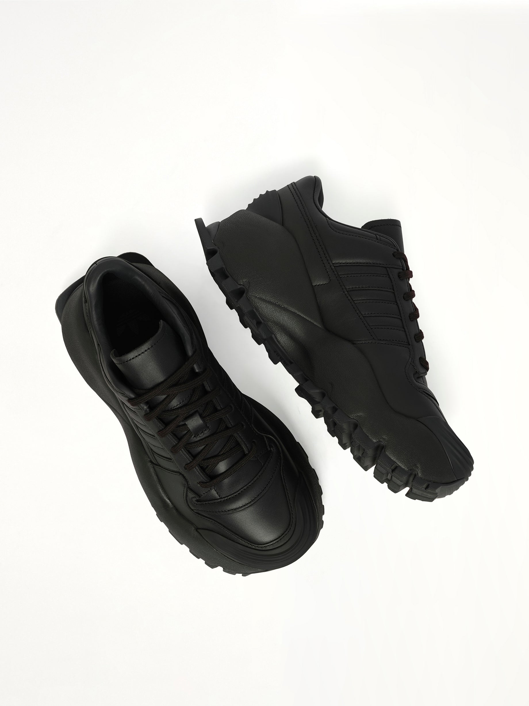 Adidas x Chavarria Forum Combat Sneaker in Black Top View | WILLY CHAVARRIA