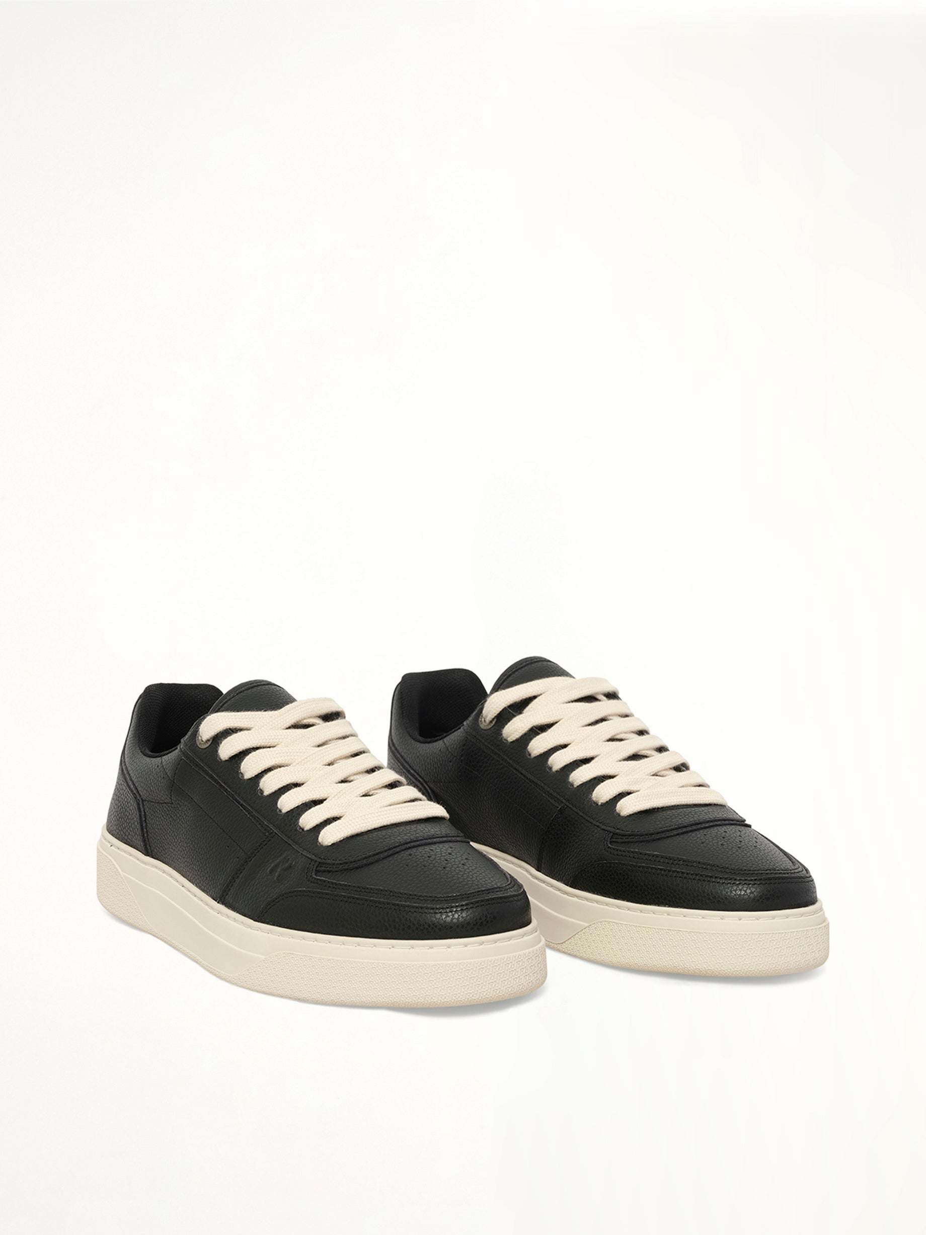 Initial Sneaker in Black Front View | REPRESENT