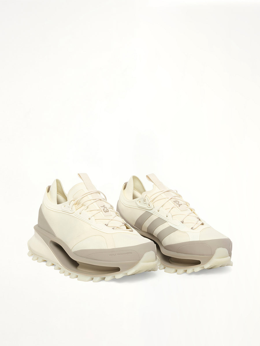 Y-3 S-Gendo Trail Sneaker in Off White Front View | Y-3