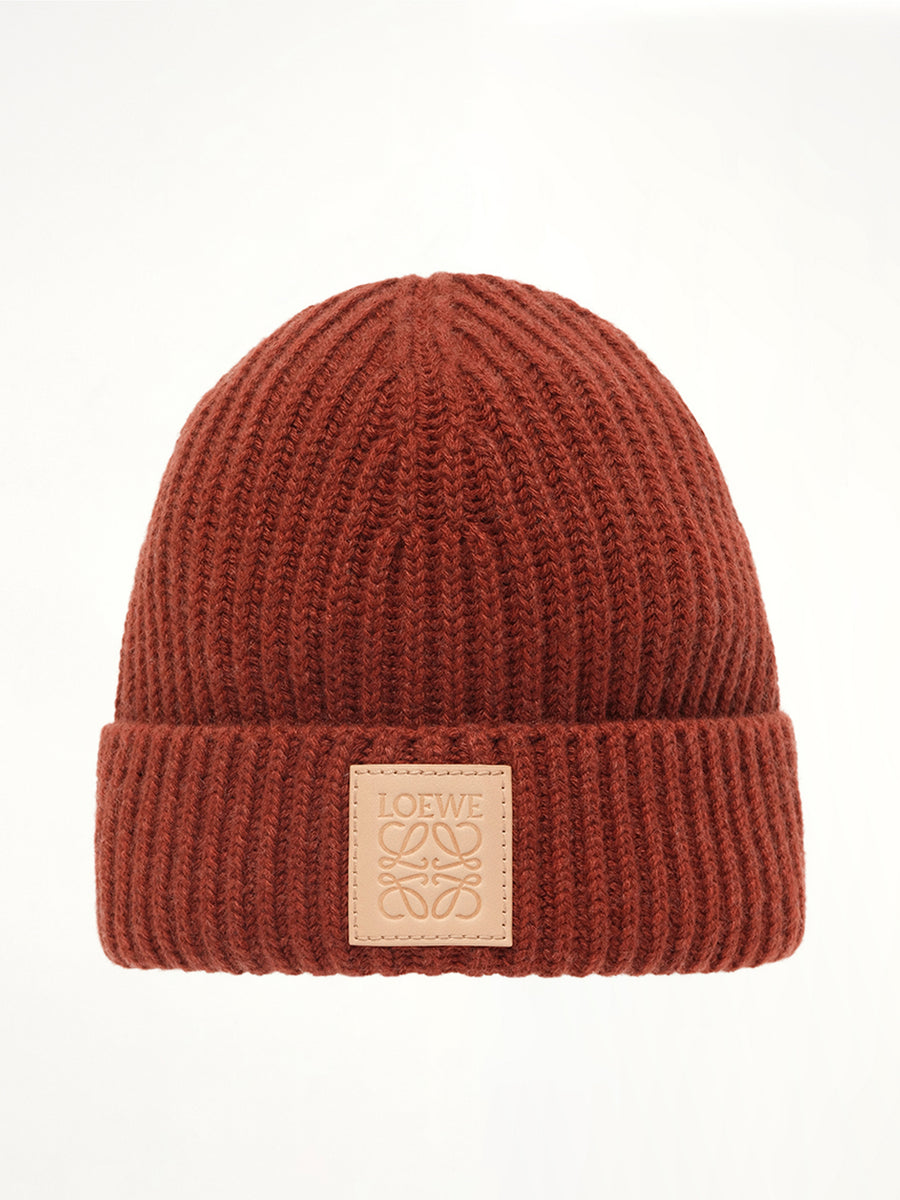 Loewe Beanie in Mahogany
