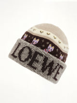 Louis Wain Beanie in Beige/Multicolour