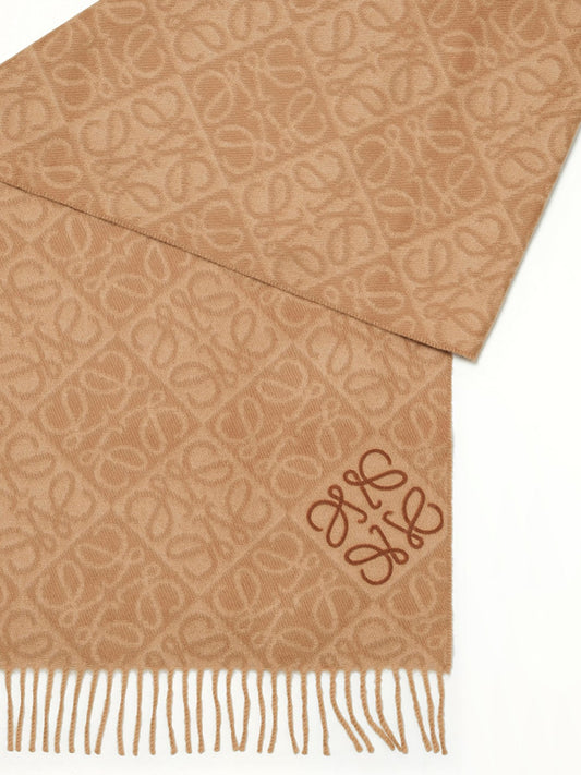 Anagram Scarf in Mocha