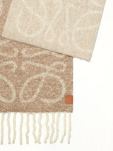 Big Anagram Scarf in Beige/White