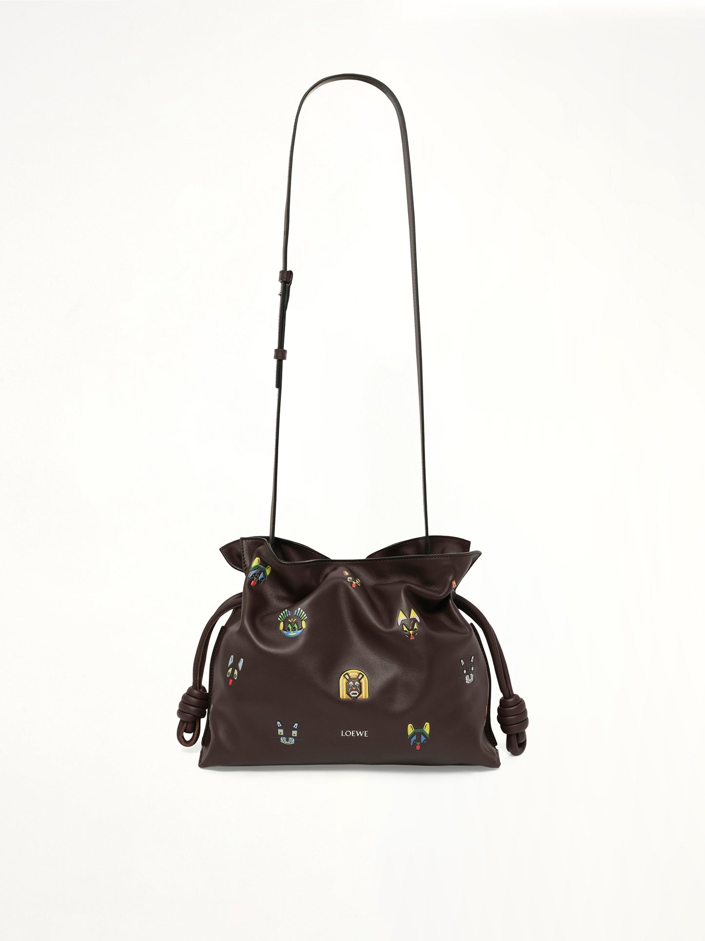 Flamenco Clutch Cats Medium Bag in Brown