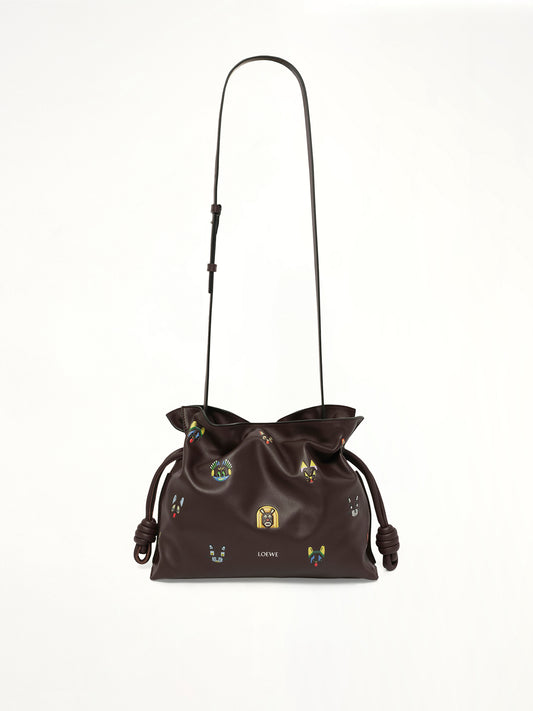 Flamenco Clutch Cats Medium Bag in Brown