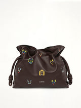 Flamenco Clutch Allover Cats Medium Bag in Brown