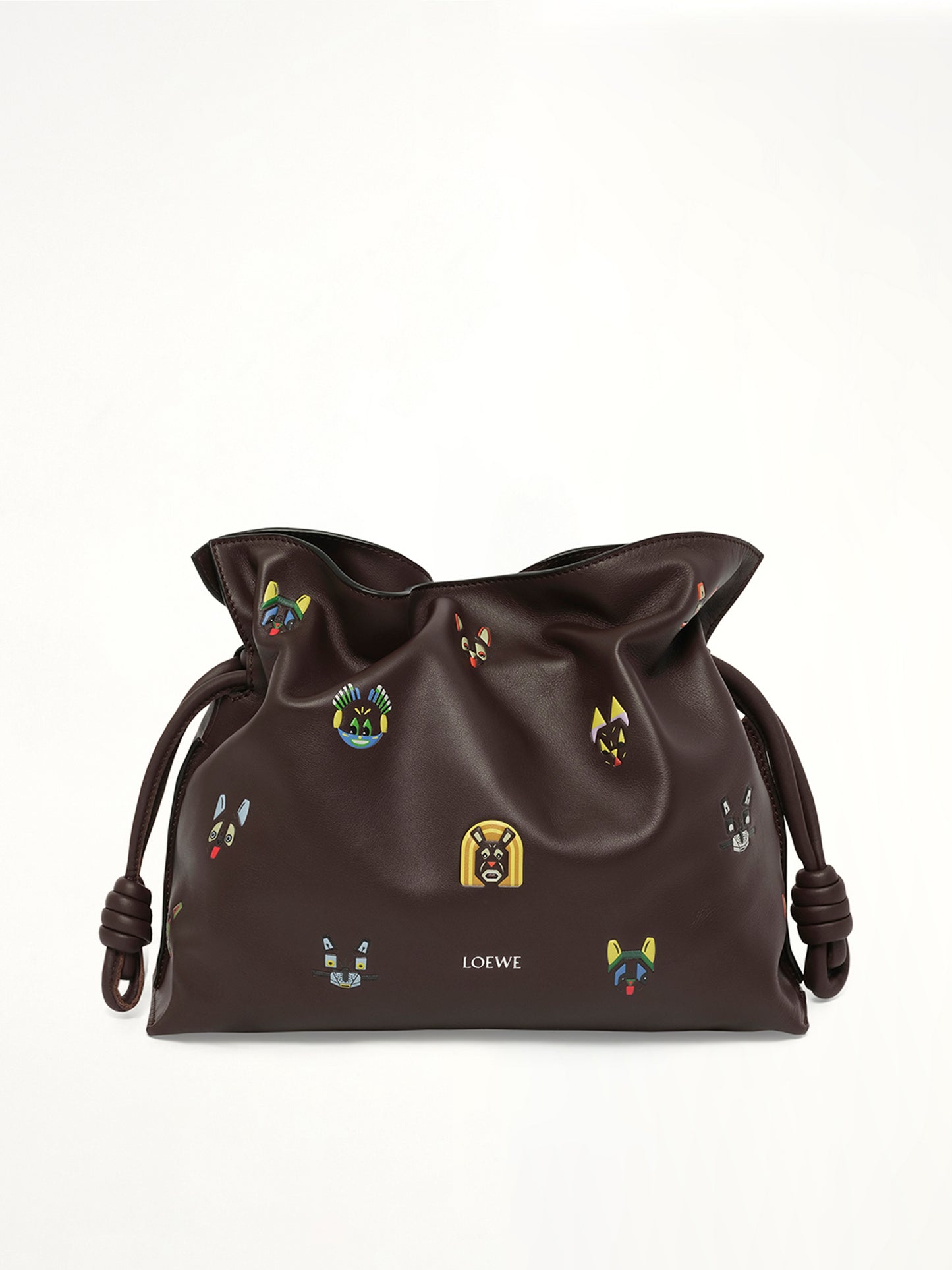 Flamenco Clutch Cats Medium Bag in Brown