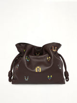 Flamenco Clutch Allover Cats Medium Bag in Brown