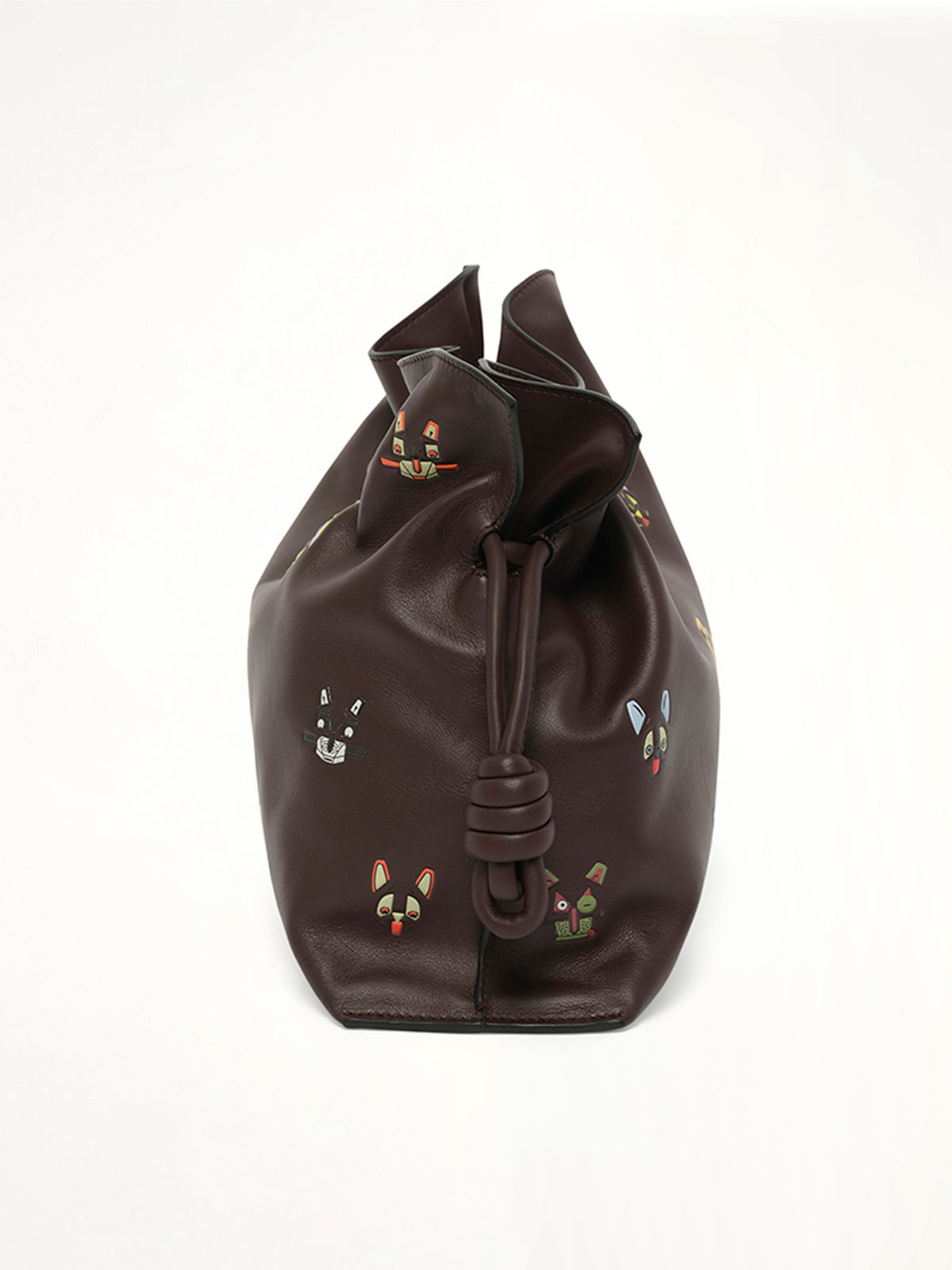 Flamenco Clutch Allover Cats Medium Bag in Brown