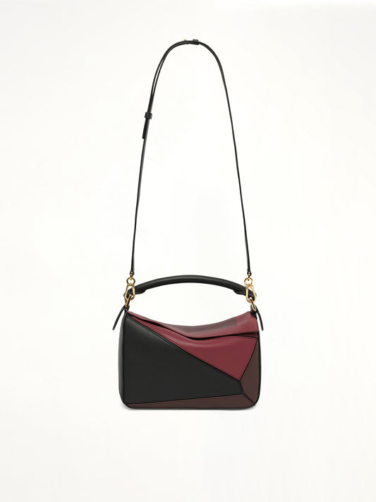 Puzzle S Square in Black/Burgundy