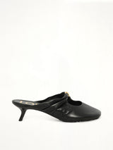 Pebble Soft Mule 45H in Black Side View | LOEWE
