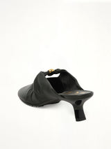 Pebble Soft Mule 45H in Black Back View | LOEWE