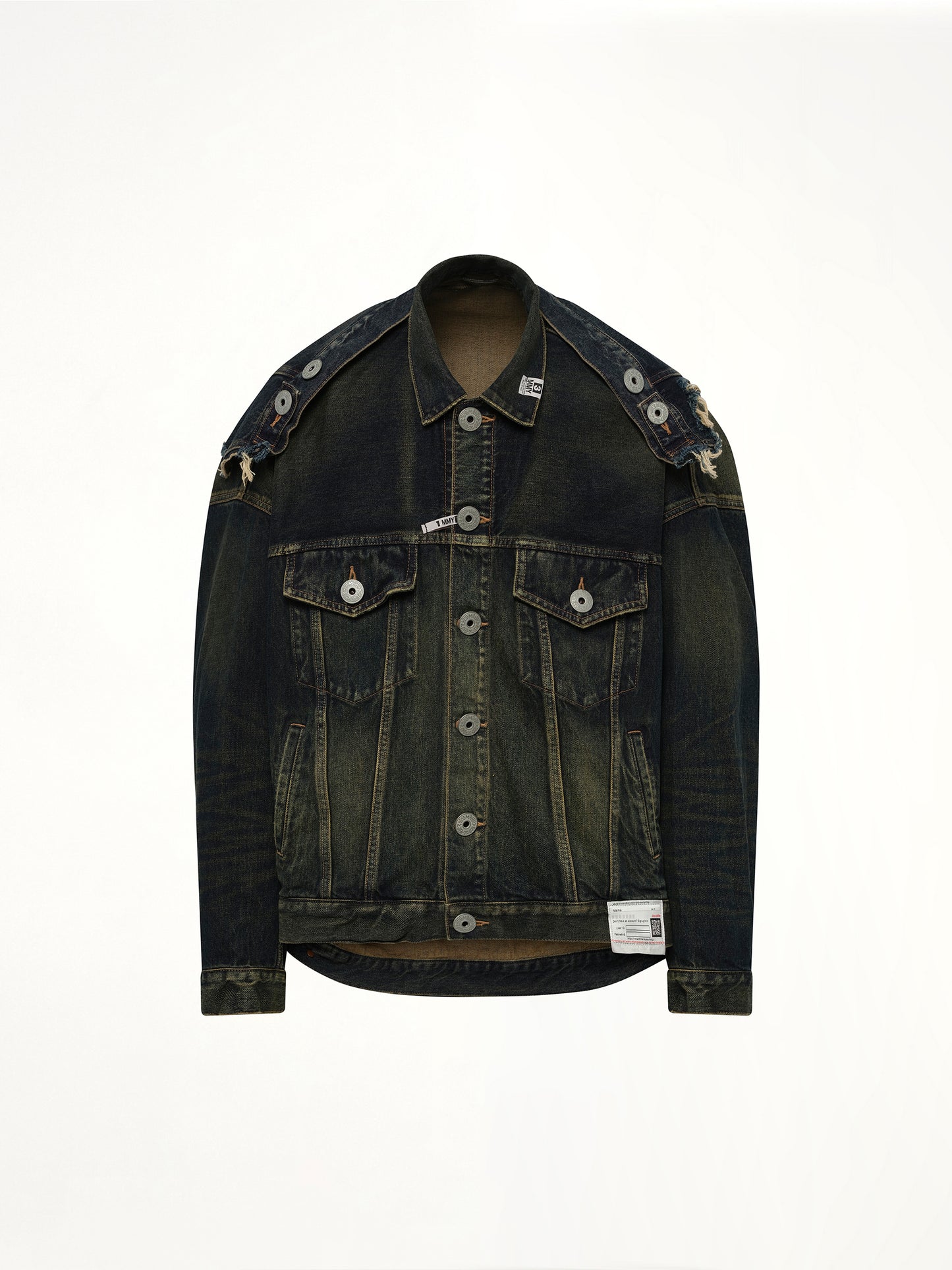 Deconstructed Denim Blouson in Indigo