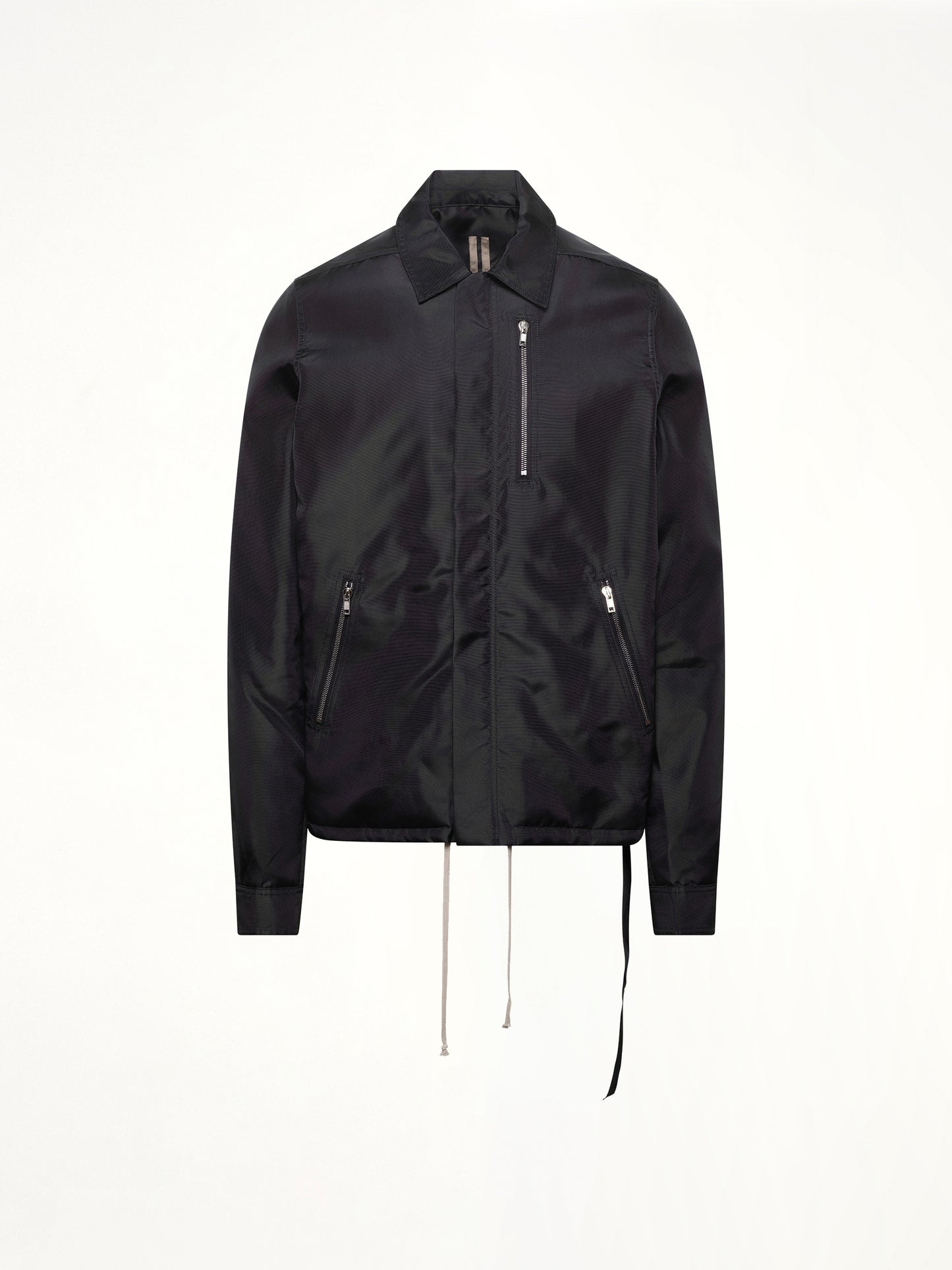 Concealed Zip Front Jacket in Black