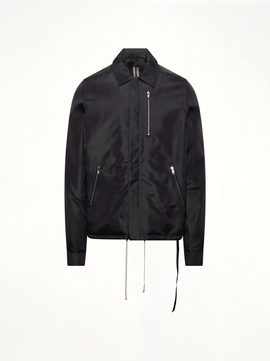 Concealed Zip Front Jacket in Black