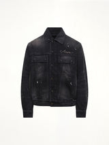 Bleach Bandana Denim Jacket in Faded Black