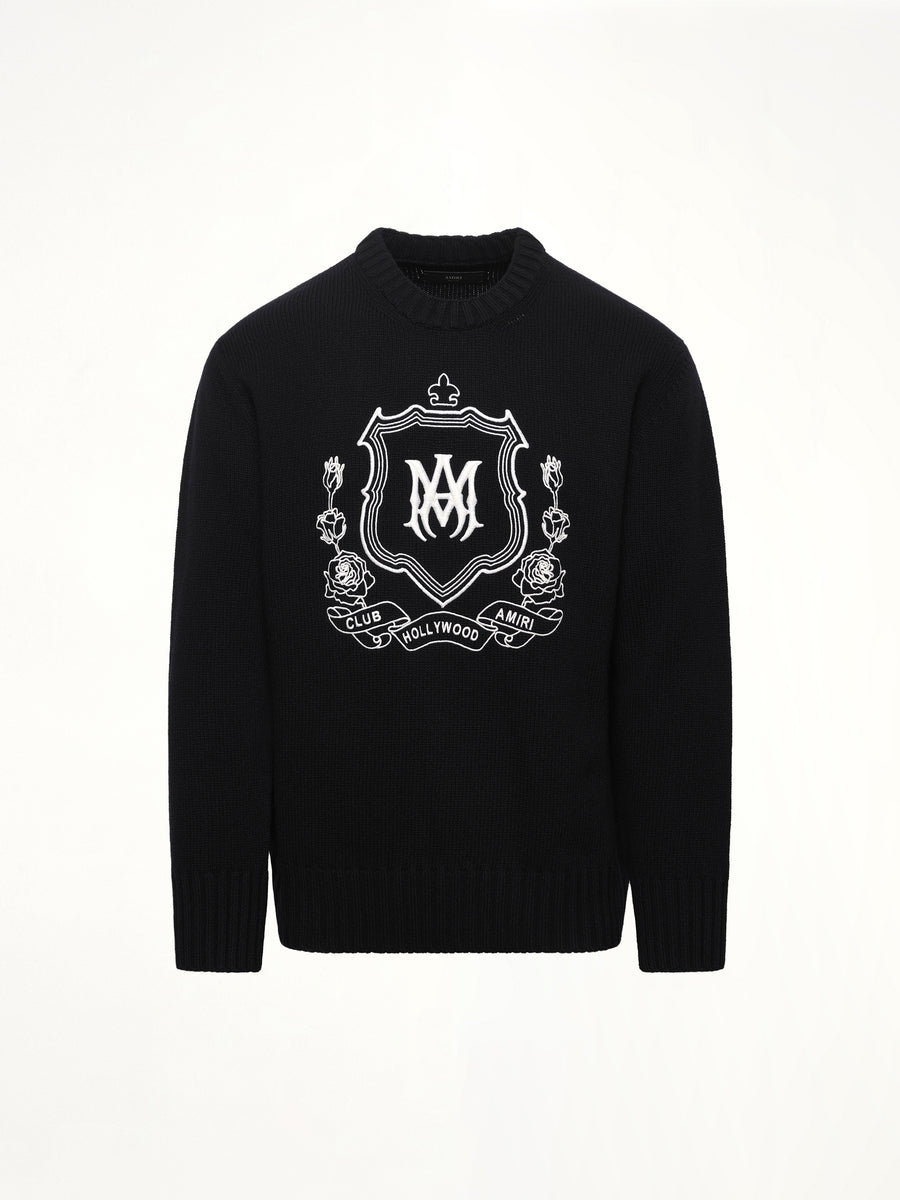MA Crest Crewneck in Black