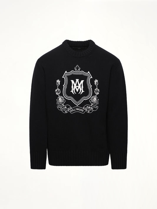 MA Crest Crewneck in Black