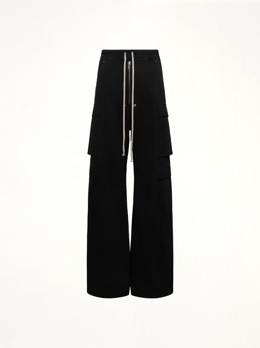 Cotton Twill Double Cargo Jumbo Belas in Black