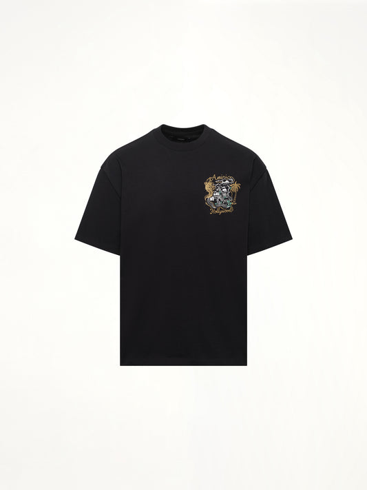 Amiri Hollywood Oversized Tee in Black