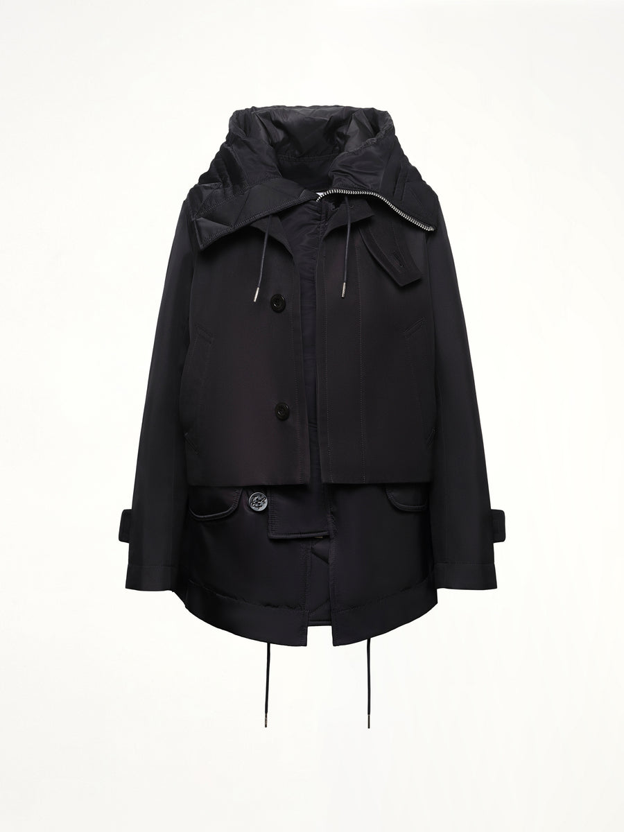 Cotton Gabardine Blouson in Black