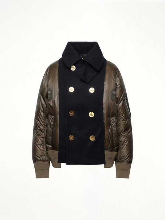 Puffer Blouson in Navy/Khaki