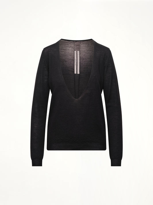 Extreme V Neck Pull in Black