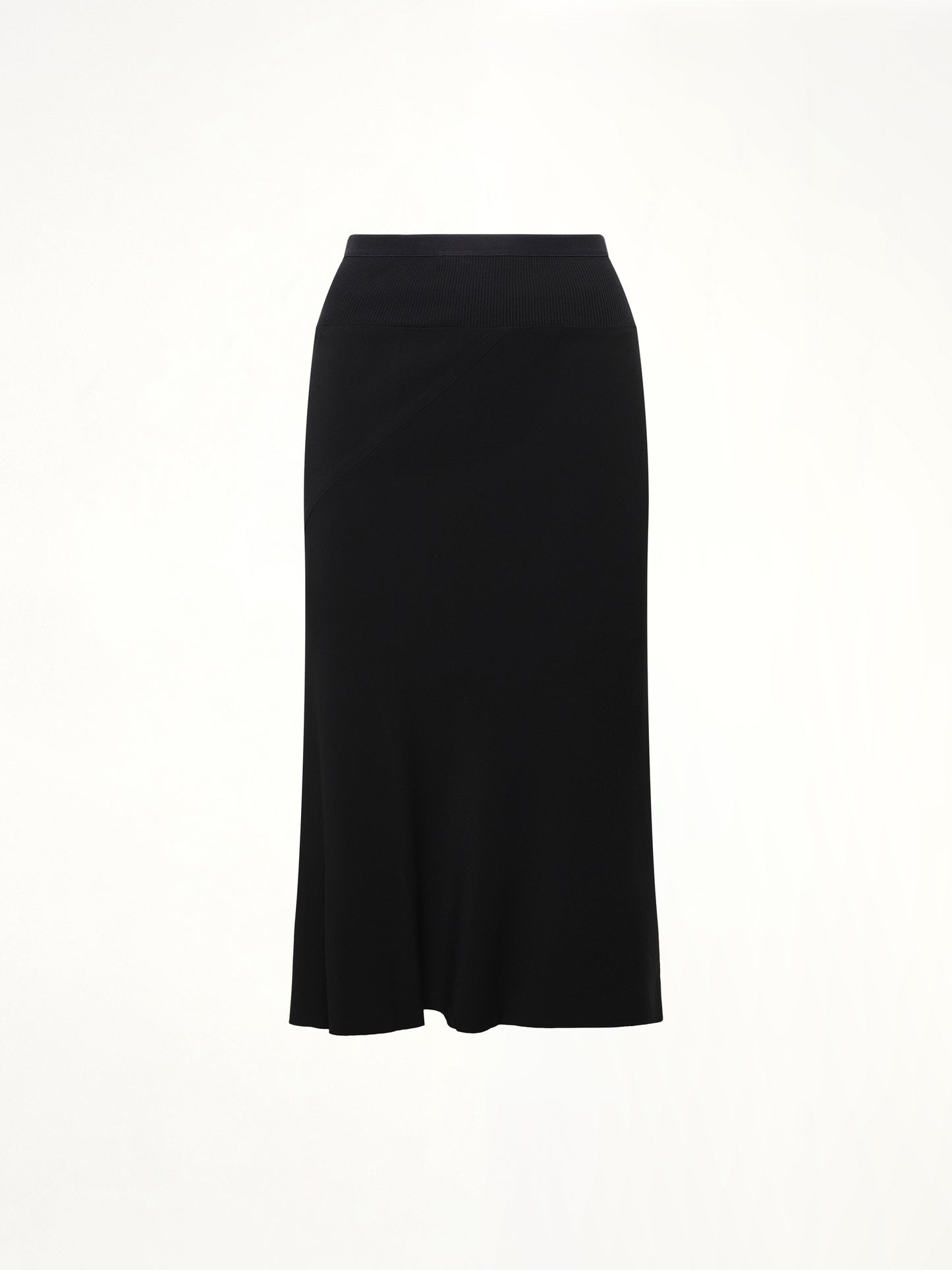 Knee Bias Light Skirt in Black