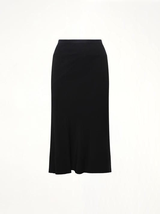 Knee Bias Light Skirt in Black
