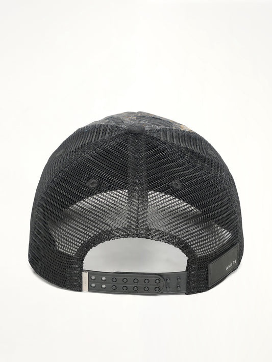 Bandana Repair Trucker Hat in Black
